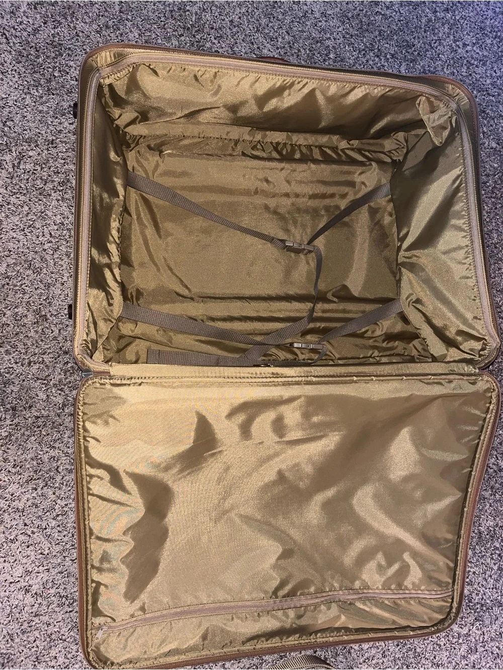 Vintage Hartmann Rolling Suitcase & Messenger Bag Set – Olive & Tan Leather
